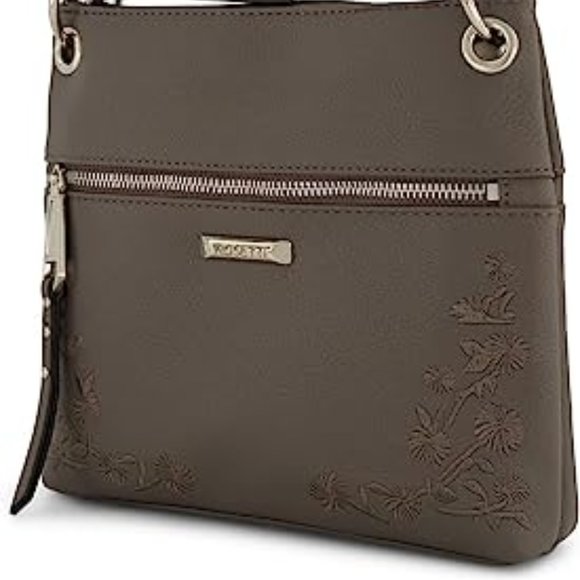 Rosetti Bodhi Floral Embroidery Mini Crossbody Bag Soft | Olive Green | NWT - Picture 2 of 6